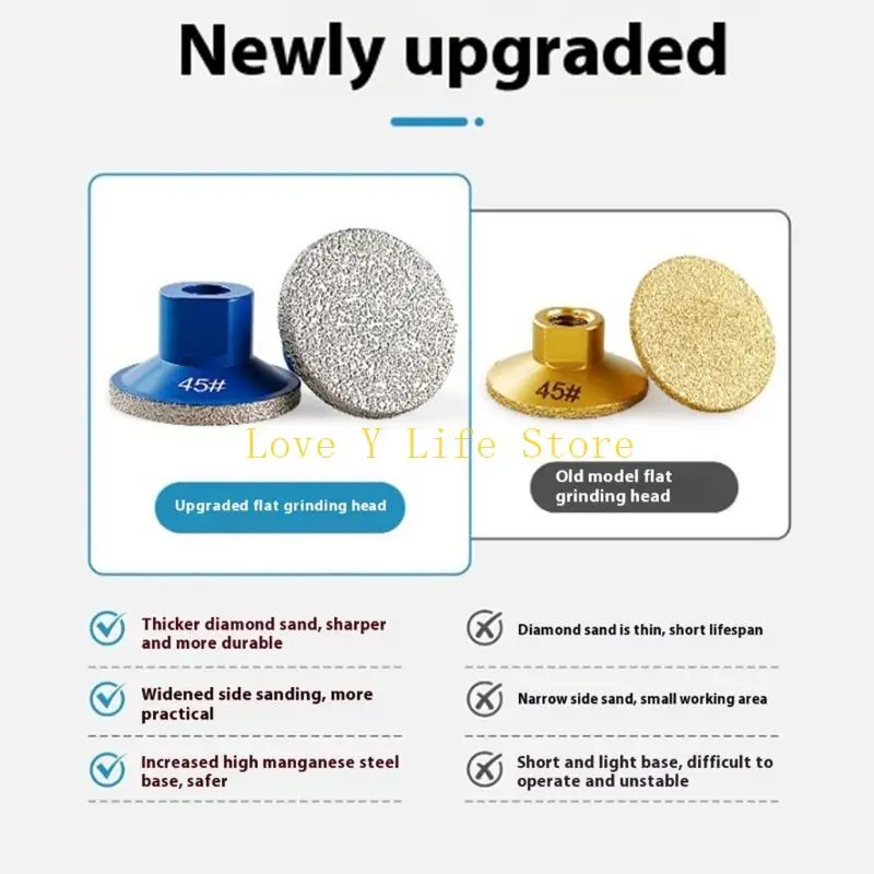 L74C High Performances 2 Inch Diamonds Grinding Head Arbor Suitable With Grinder Tool Diamonds Grinding Wheel