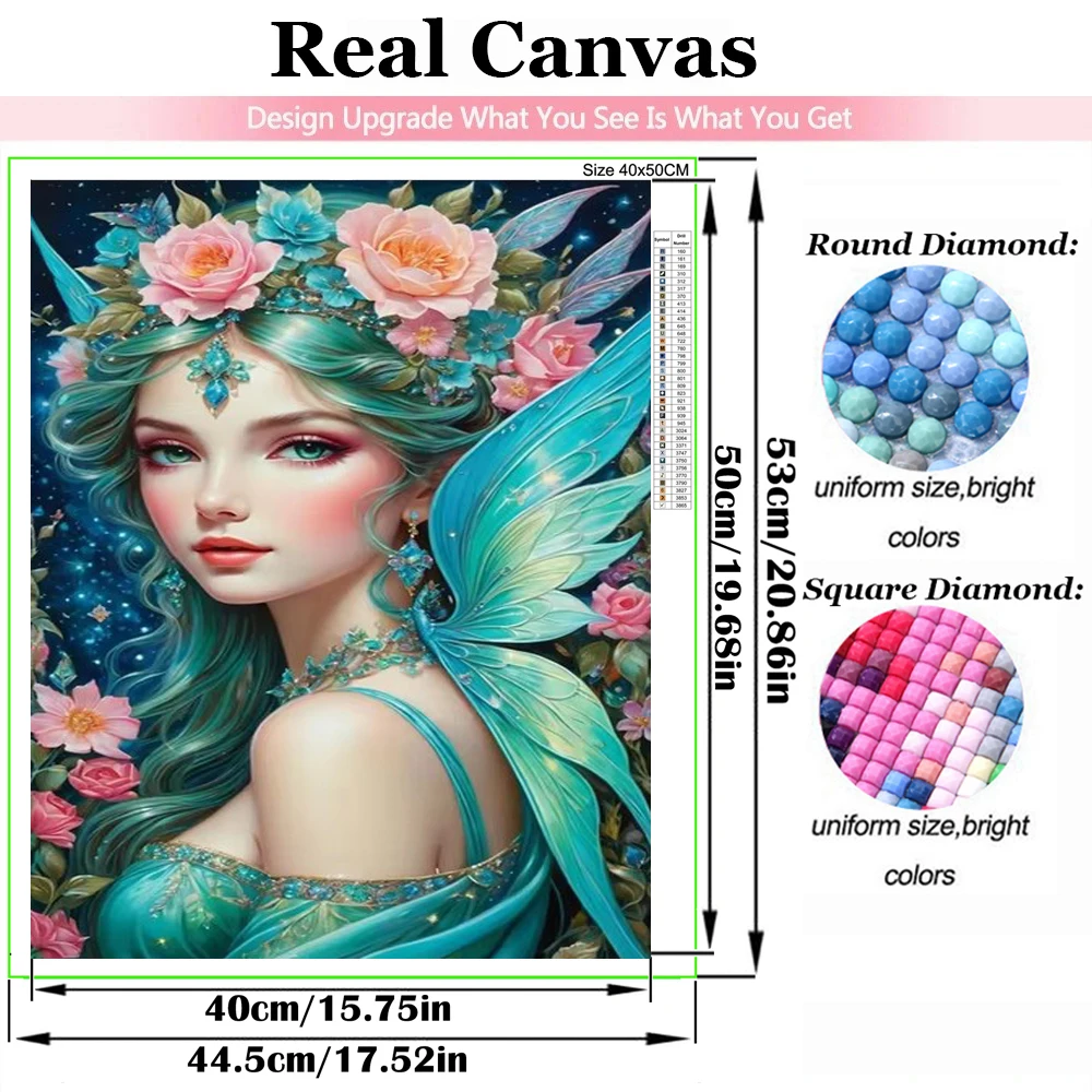 New Diamond Painting Kits Cross Stitch Butterfly Fairy Woman Flowers 5D DIY Diamond Mosaic Embroidery Elf Pictures Home Decor