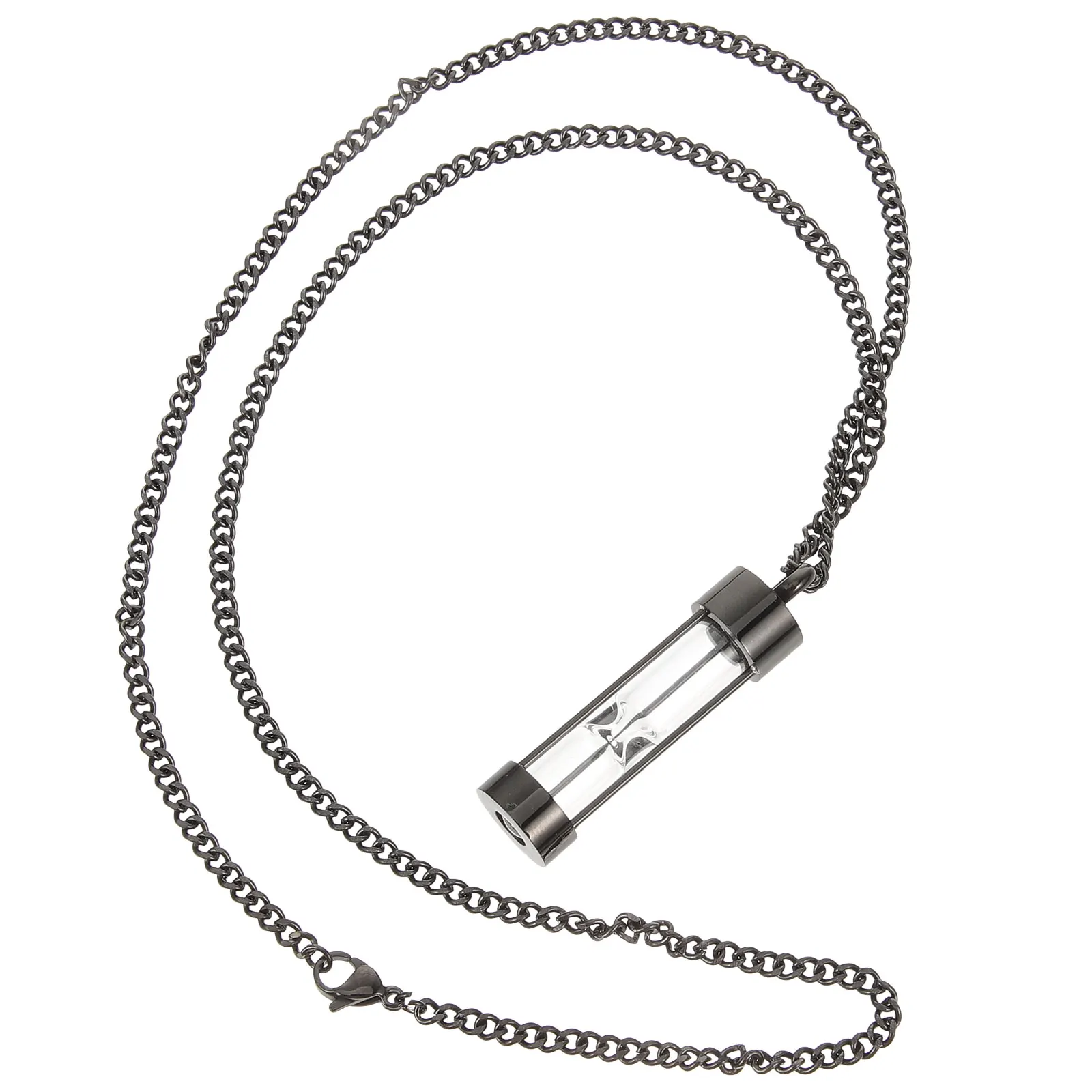 

Premium Titanium Steel Hourglass Vial Women No Rust Cremation Urn Pendant Ashes Storage Lightweight Keepsake Memorial Jewelry