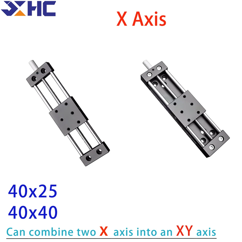 

X Axis DX-40/40A/40DB Micro Displacement Stage Manual Slide Table Feed Screw Guide Rail Slider Surface Platform 40x25 40x40mm