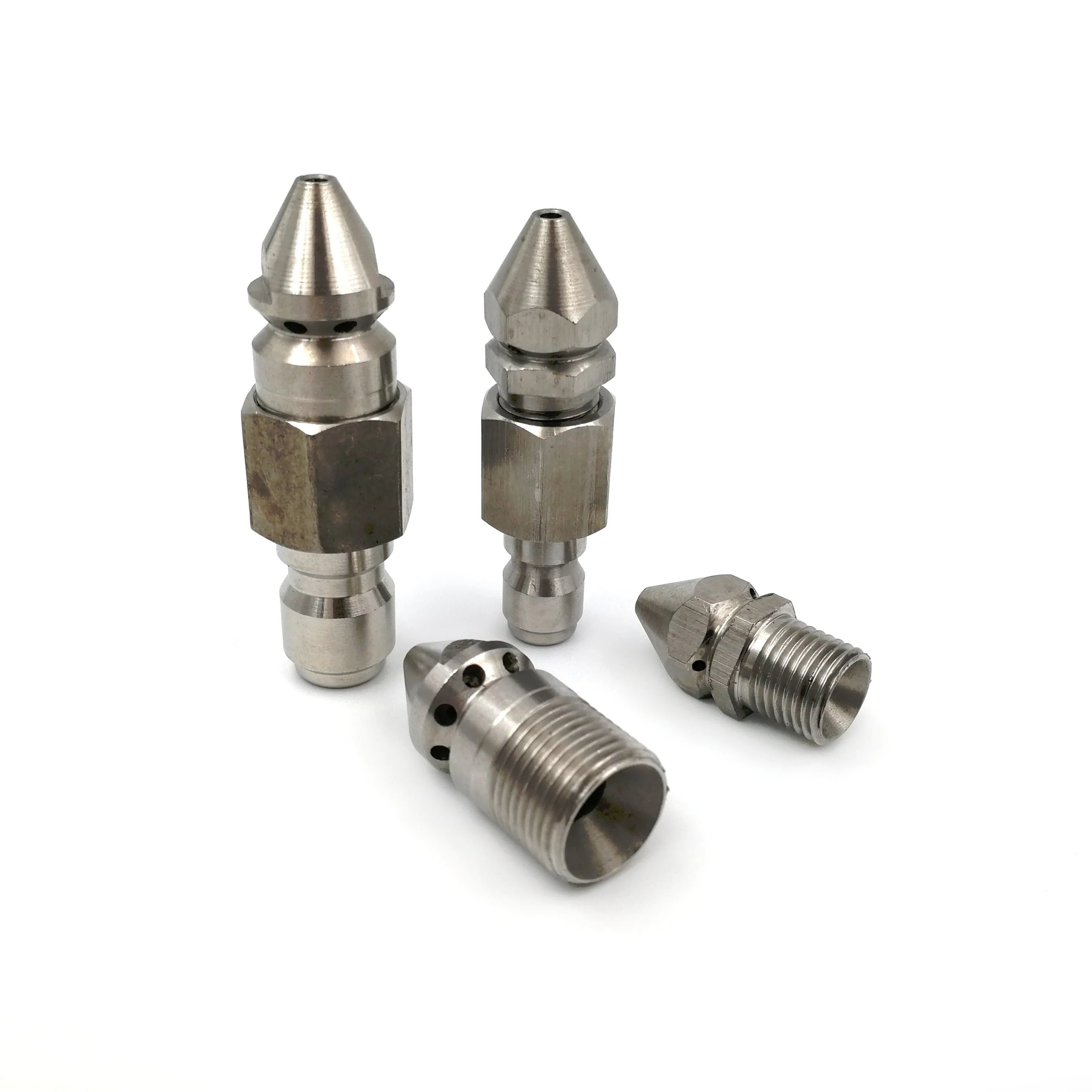 YS Jetter Nozzle Stainless Steel Pipe Clean Nozzle for Sewer Cleaning, High Pressure Cleaner（for one piece)