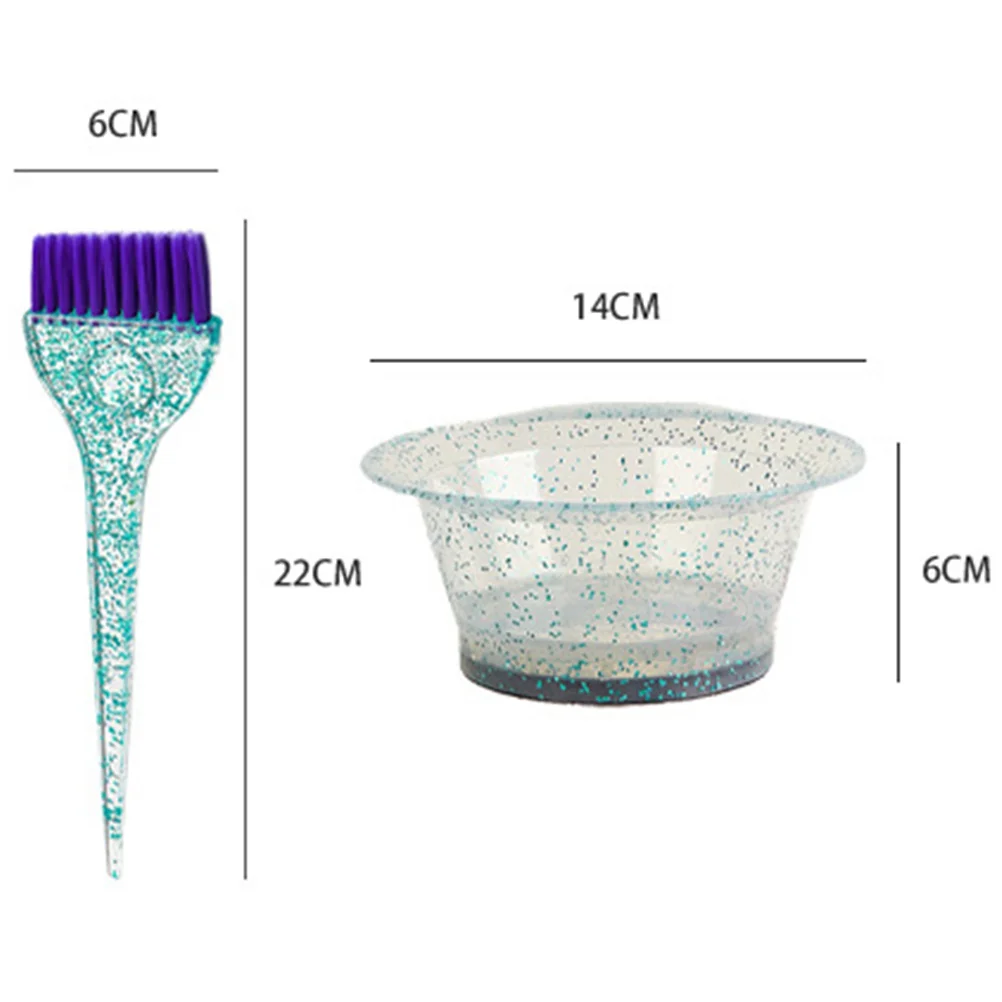 

2 Sets Bowls Brush Kit Hair Color Bowls Applicator Blue Dye Brush Bowl Set Green Hair Dye Tools Home Salon DIY Tools