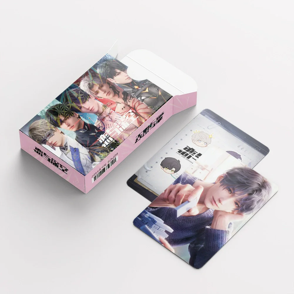 92Pcs/Set Love and Deep Space Laser LOMO Cards -  Sylus Zayne Xavier Rafayel Characters Holographic Photo Cards with Stickers