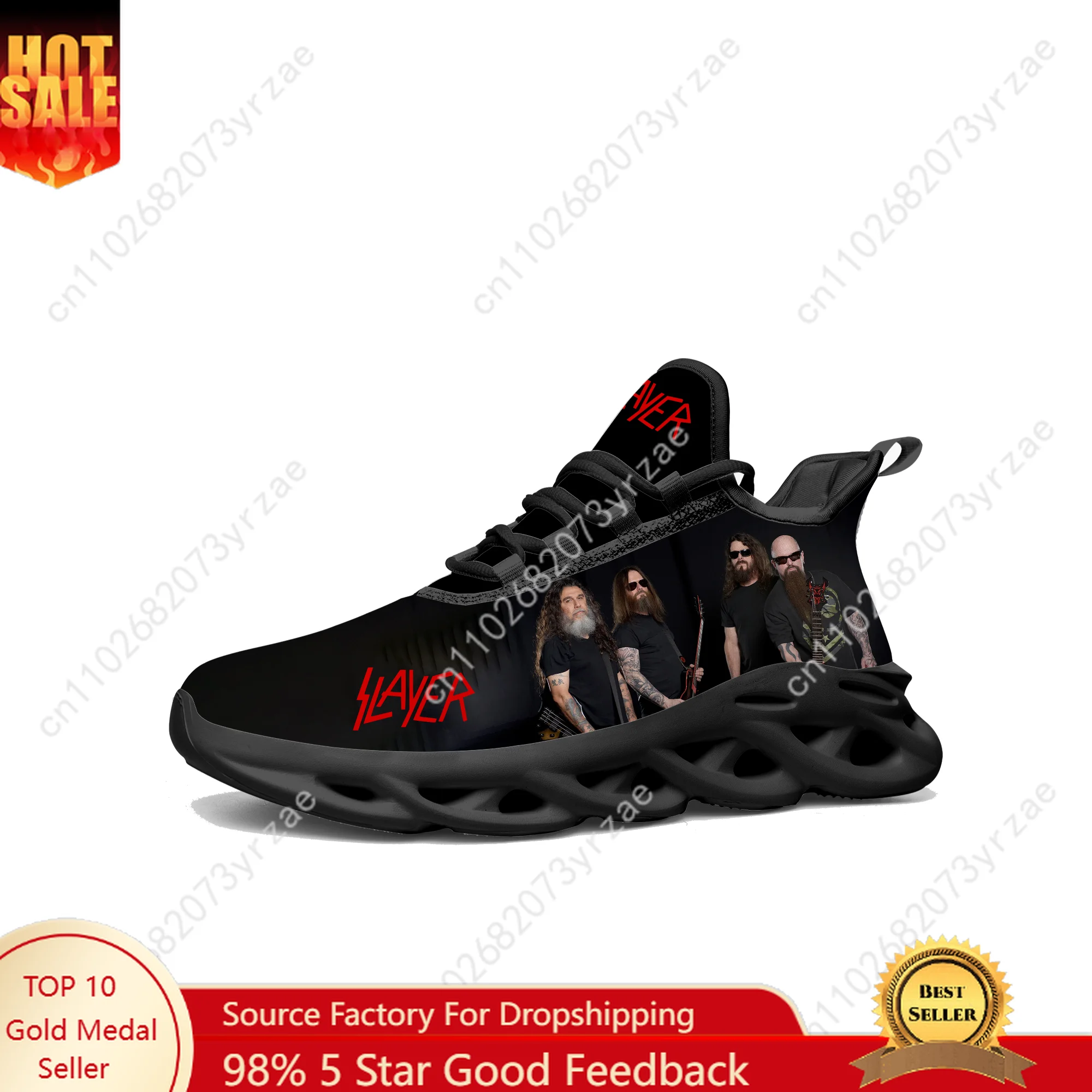 

Slayer Lace Mesh Shoes Flat Sneaker Mens Womens Sports Running Shoes High Quality Sports Sneakers Comfortable Customize Footwe