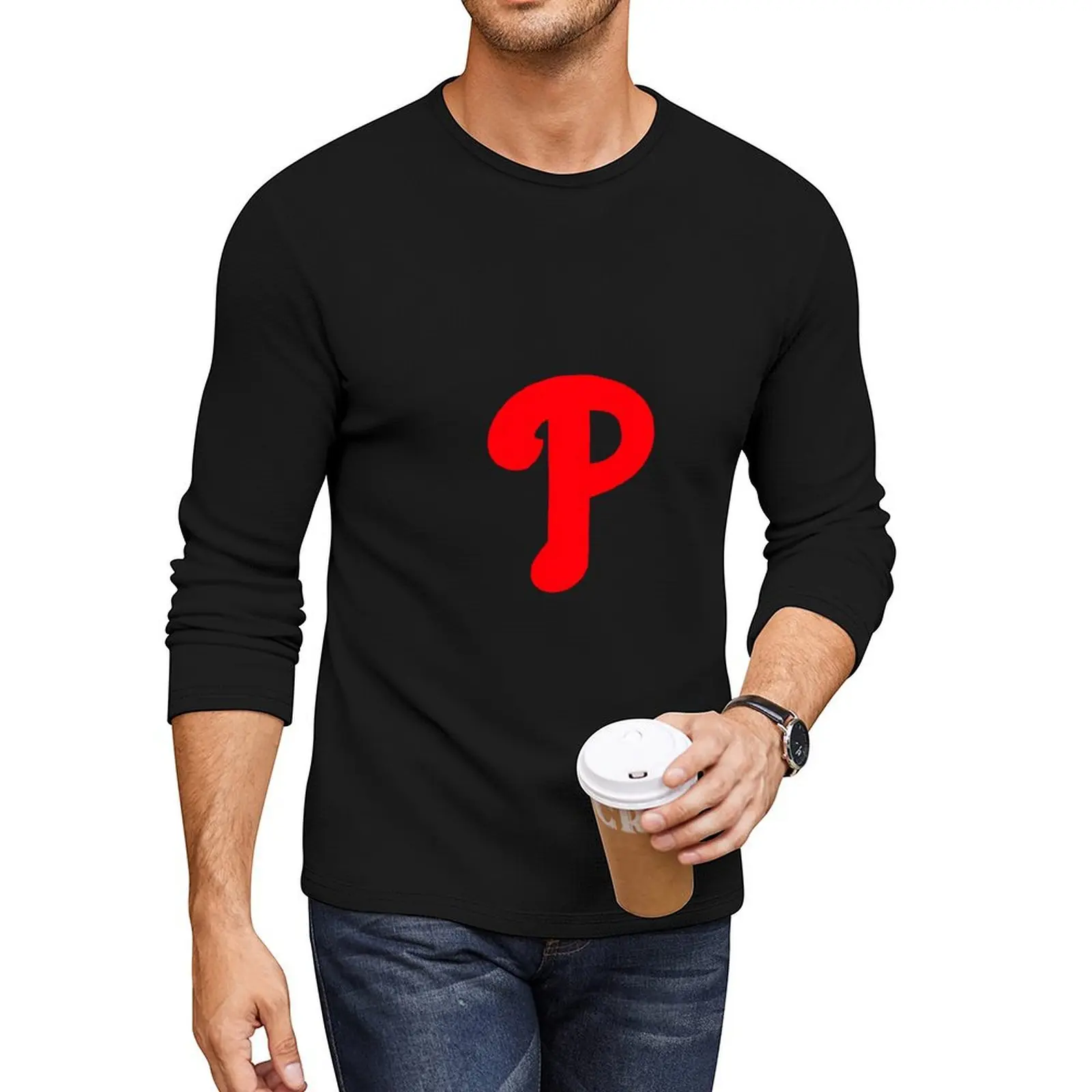 Phillies Logo Long T-Shirt boys animal print shirt sublime t shirt t shirts for men cotton