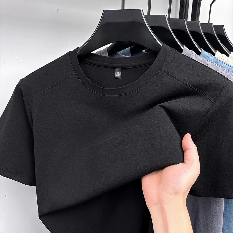 Cool Touch Schulter-Mesh-Perforiertes T-Shirt für Herren Rundhals Raglan Stretch Atmungsaktiv Anti-Schweiß Jogging Walking Basis-Bekleidung – Detail 8