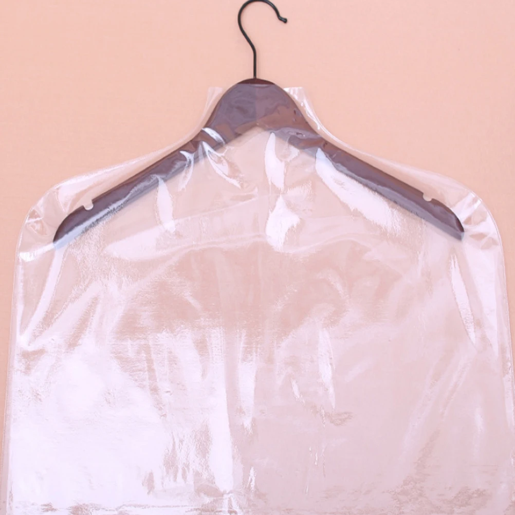 

5Pcs Clothes Dust Cover Reusable Garment Bags Transparent Design Suit Coat Closet Storage Protectors Travel Home Use