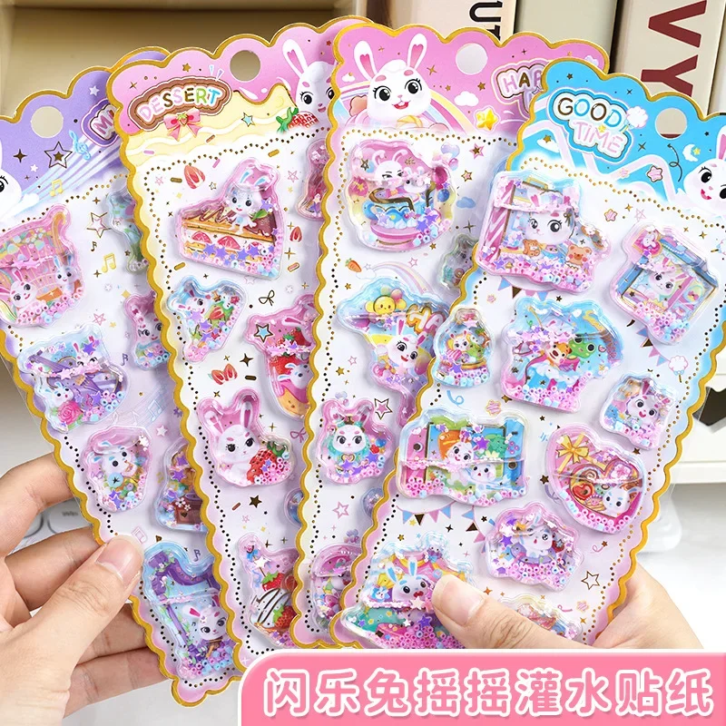 3D Cartoon Bunny Puffy Stickers for Kids DIY Craft Laptop Phone Case Scrapbook Computer Album Decor