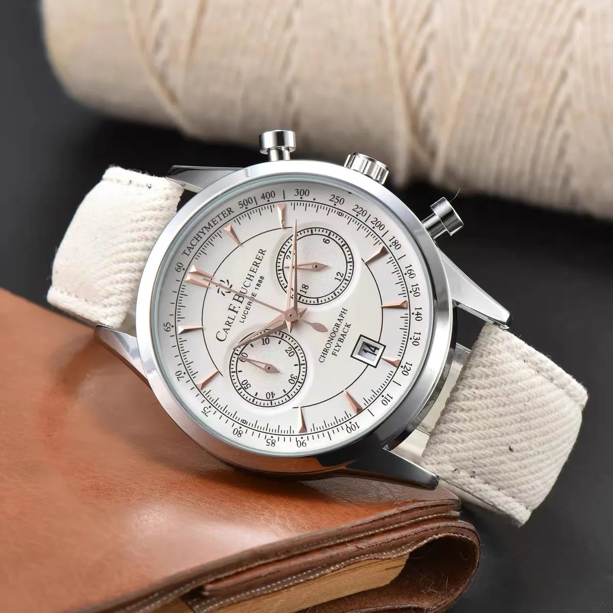 Men's Watch Multifunctional Fashion Casual Chronograph Waterproof Calendar Five-Hand Quartz Watch