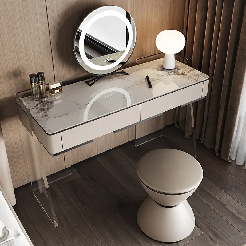 Floating Dresser Bedroom Modern Simple Slate Transparent Makeup Table
