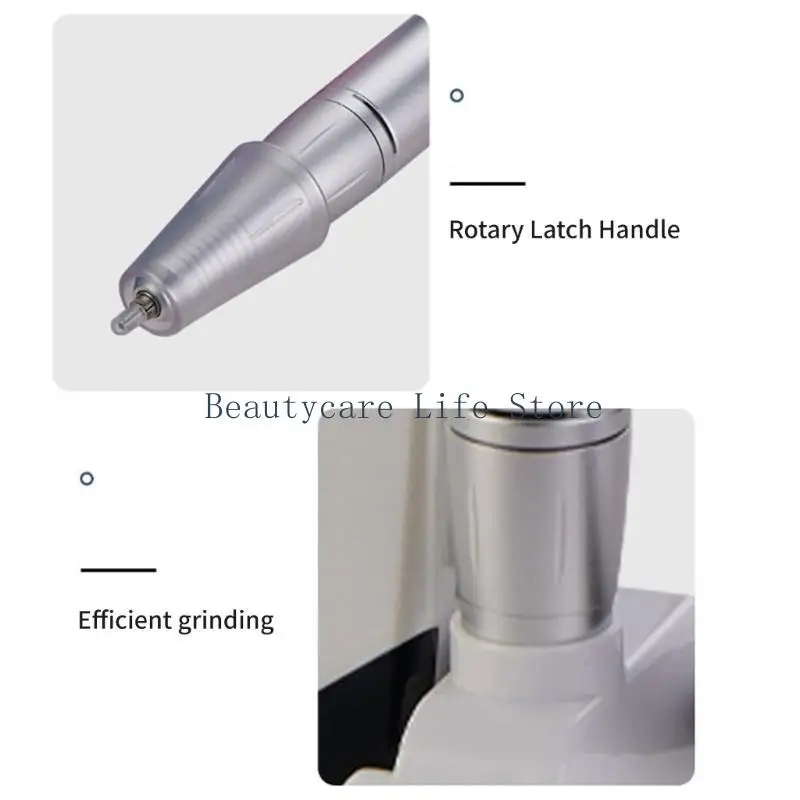 652C Professional Cordless Nail Buffer Machine Low Noise Electric Nail Drill With Base And Bits For Manicure Pedicure Care