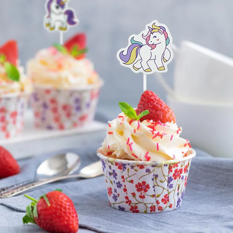 17Pcs Unicorn Cake Toppers Unicorn Birthday Party Decoration KIds Gift Cupcake Decor Baby Shower Supplies