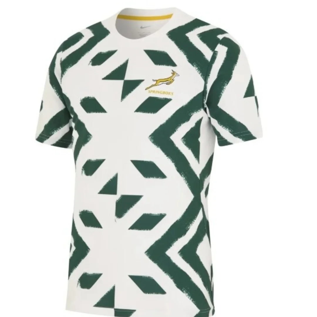 

2024 South Africa Springboks home match day rugby jersey（Print Custom Name Number）