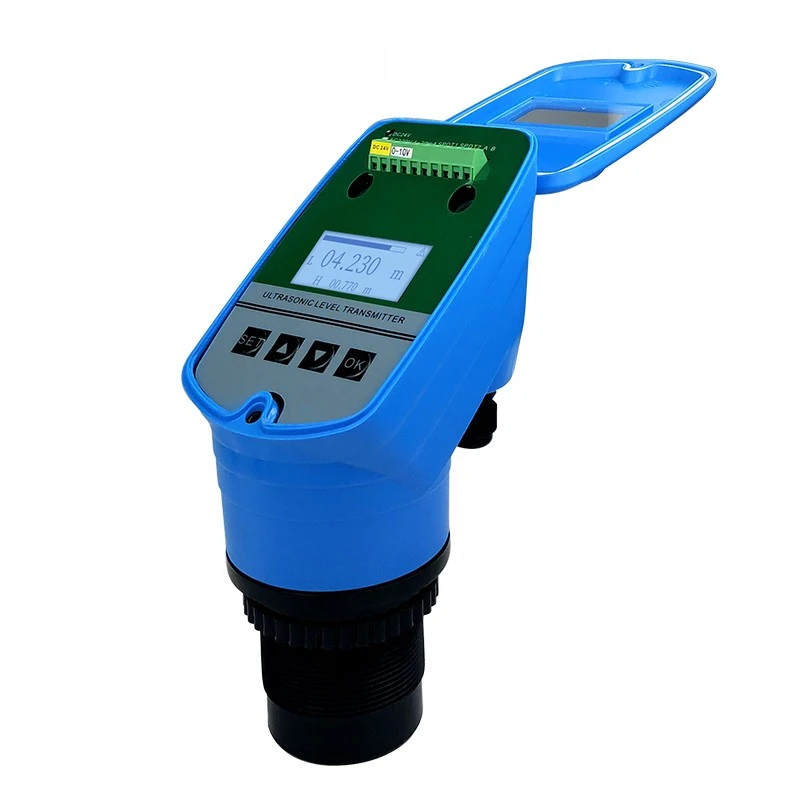 Ultrasonic Water Level Sensor Alarm 4-20mA Signal Output for Fluid River Height Measurement 0~20M