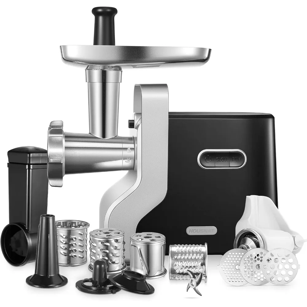 

Мясорубка для тяжелых условий эксплуатации, сверхмощная макс. 3000 Вт, многофункциональная электрическая мясорубка 5 в 1, начинка для колбас, слайсер/измельчитель