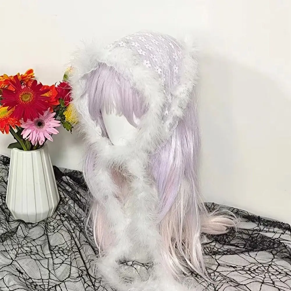 Jeans Pants Decor Super Soft Punk Fur Belt Fluffy Y2K Plush Waist Chain Warm Waistband Street Dance Accessory