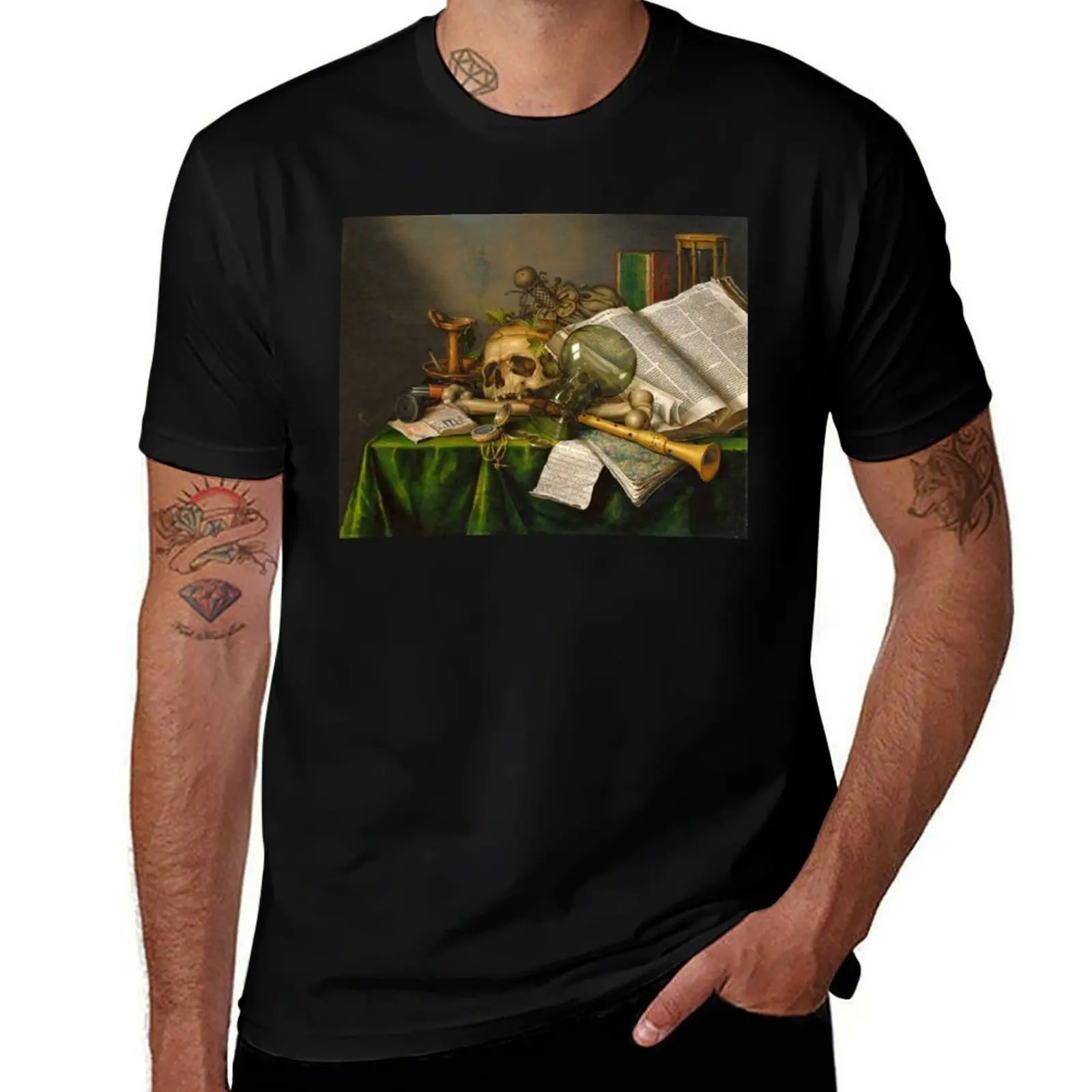 Vanitas - Still Life with Books and Manuscripts and a Skull by Edwaert Collier, Dutch, 1663 T-Shirt