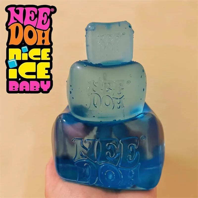 Brinquedo Antiestresse Needoh Mini Nice Ice Baby Teenie Size Berg Super Cube, Com Rebound Lento para Alívio da Ansiedade e Autismo