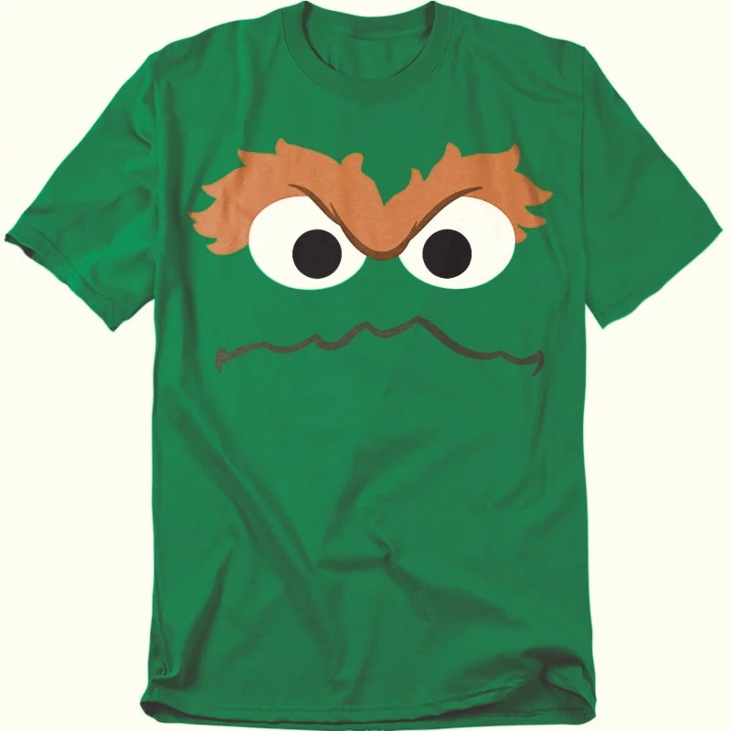 Popfunk Sesame Street Oscar The Grouch Face T-Shirt (s- 4XL) and Board Book Set Infant 2026 Summer New