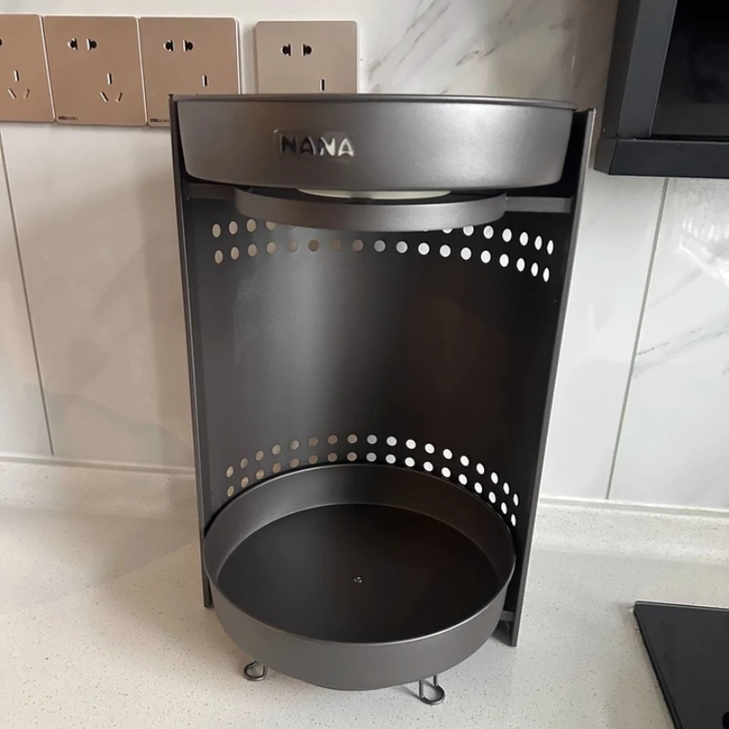 

360° Rotating Spice Rack Organizer - Carbon Steel Corner Shelf for Kitchen Countertop, Storage for Condiment Bottles,Vinegar Jar