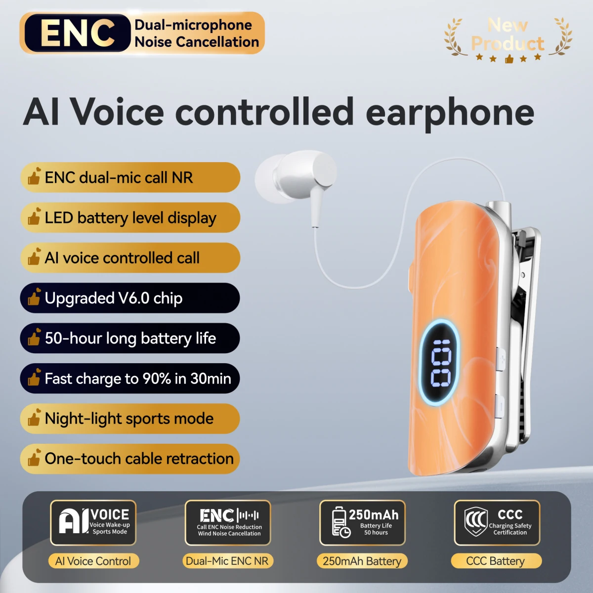 CRTCNESO noise canceling headphones fone de ouvido sem fio capsule3 pro plus Mainland China Wireless headphone & headset K93