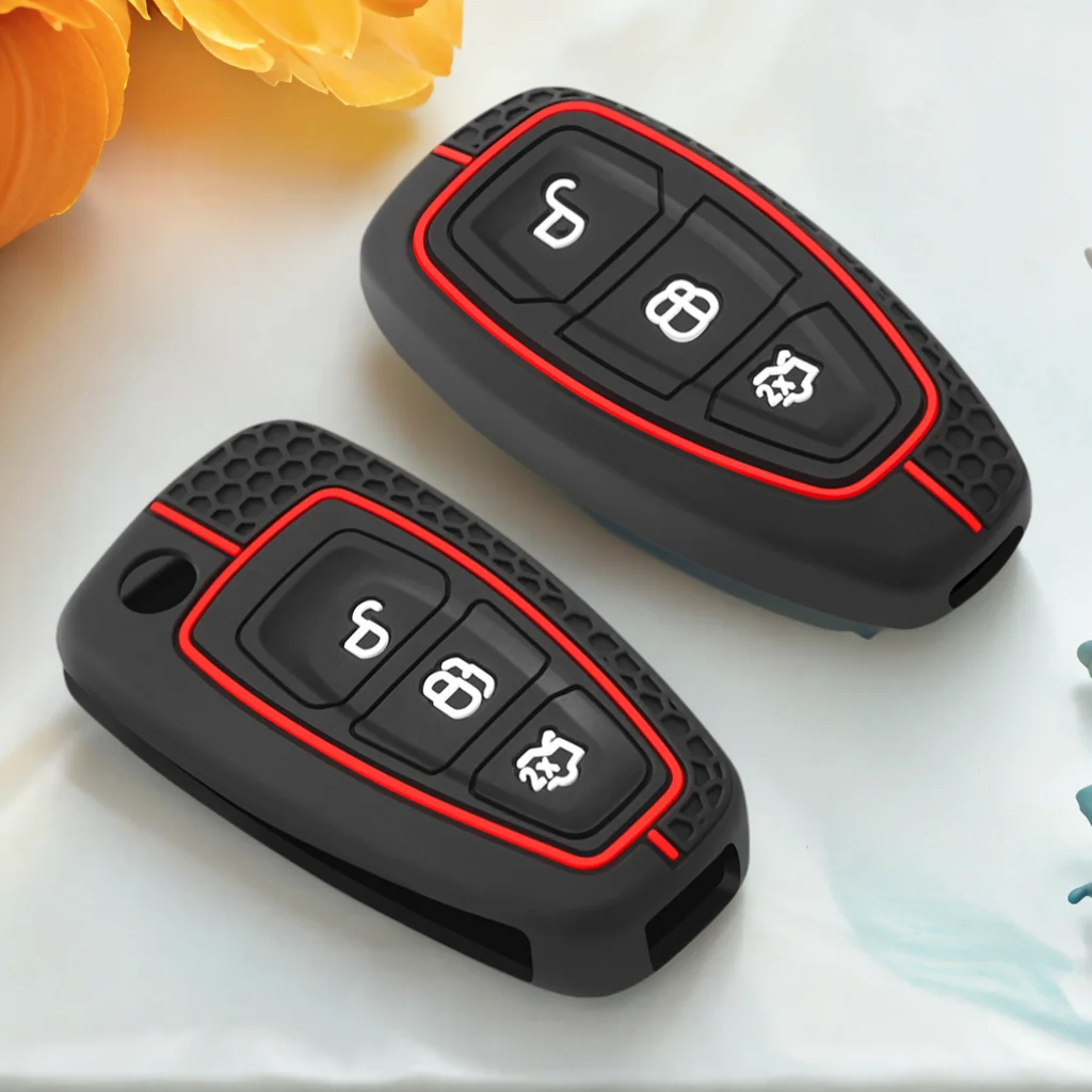 Car Key Case Full Cover Holder Shell For Ford Ranger CMax SMax Focus Galaxy Mondeo Transit Tourneo Custom auto Accessories