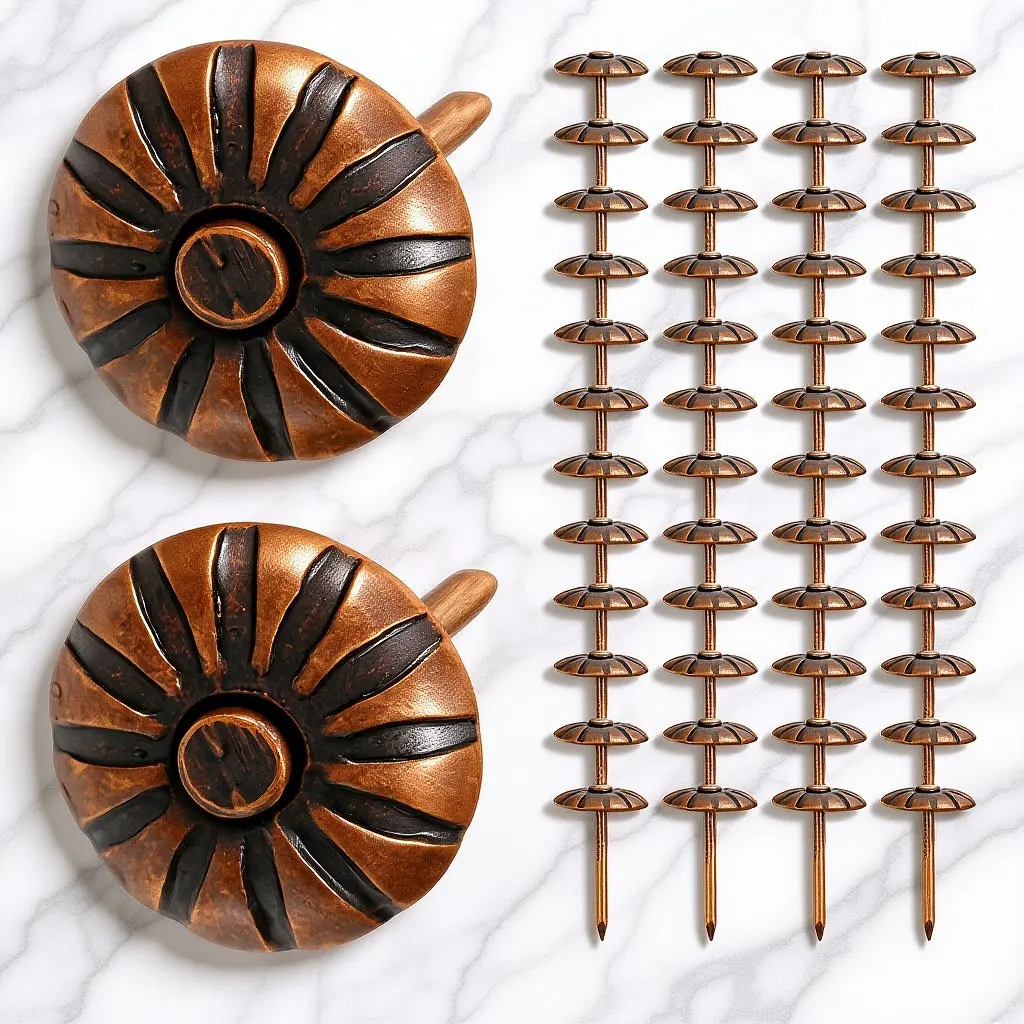 

300Pcs Strong Iron Upholstery Tacks Retro Decorative Nails for Furniture Sofa Chair Bed Wood Craft Walls Doors DIY Upholstery