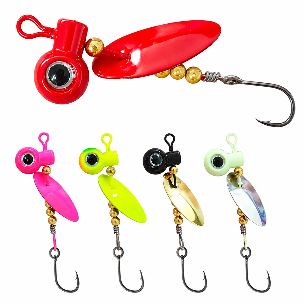 ZUKIBO Micro Spinner Löffelköder Slow Jig Moth Blade Köder Einzelhaken Lebensechter Forellen-, Barsch-, Bachköder in verschiedenen Ausführungen – Detail 12