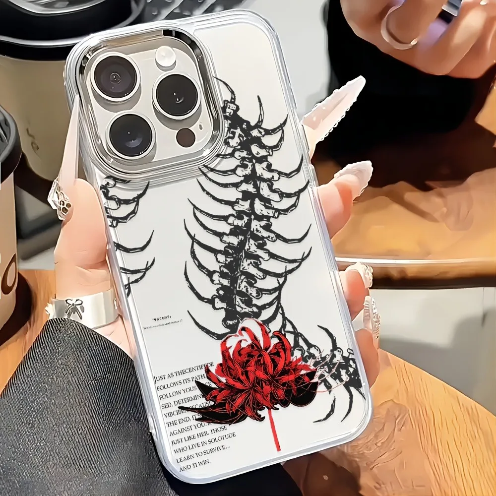 

Mobile phone case - transparent soft TPU back cover, red compatible with iPhone 17, 16, 15, 14, 13, 12, 11 Pro Max series