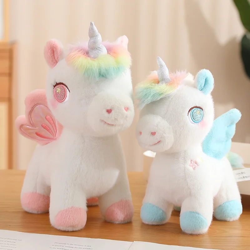 Juguete de peluche de unicornio para niños, almohada de unicornio, regalo de cumpleaños y Navidad