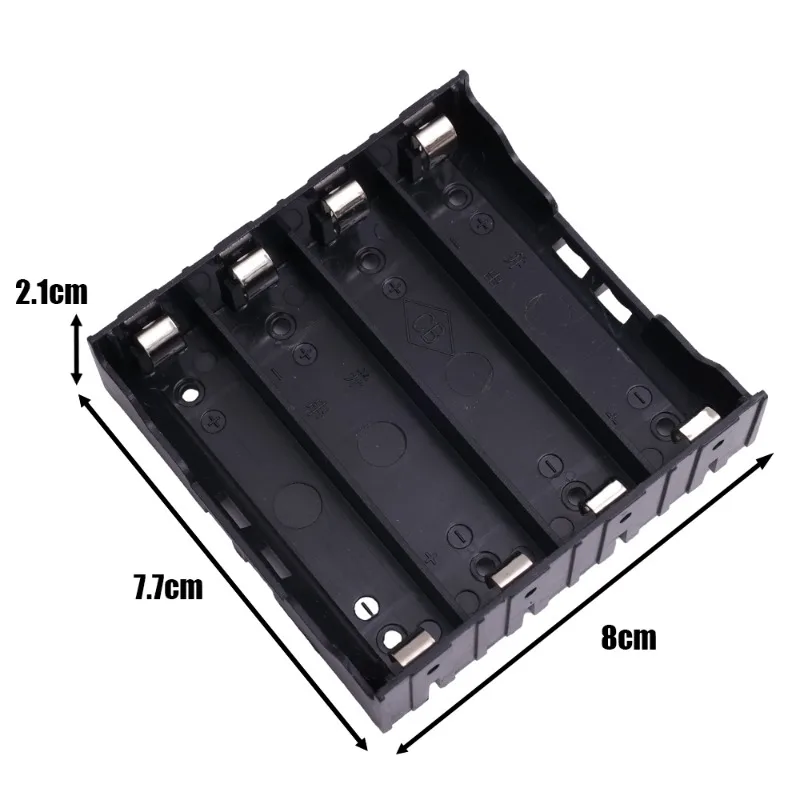 18650 Battery Holder 1 2 3 4 Slots Box Case Rechargeable Lithium 3.7V Battery Container with Hard Pin Power Bank Storage Box