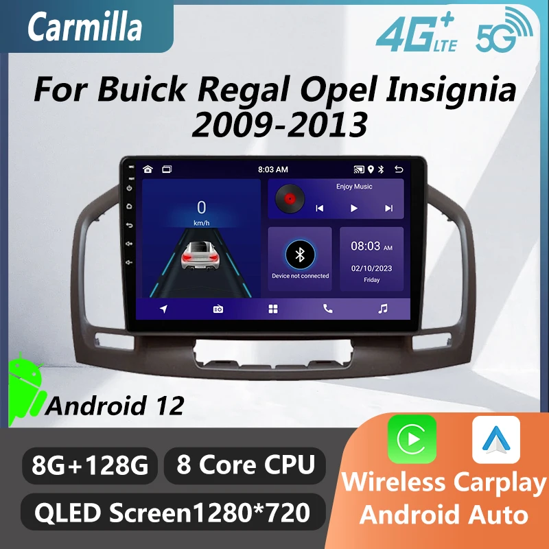 

Автомобильная стереосистема 2 Din с GPS для Buick Regal Opel Insignia 2009-2013, Android радио, 9-дюймовый экран, навигация, мультимедийный плеер, головное устройство