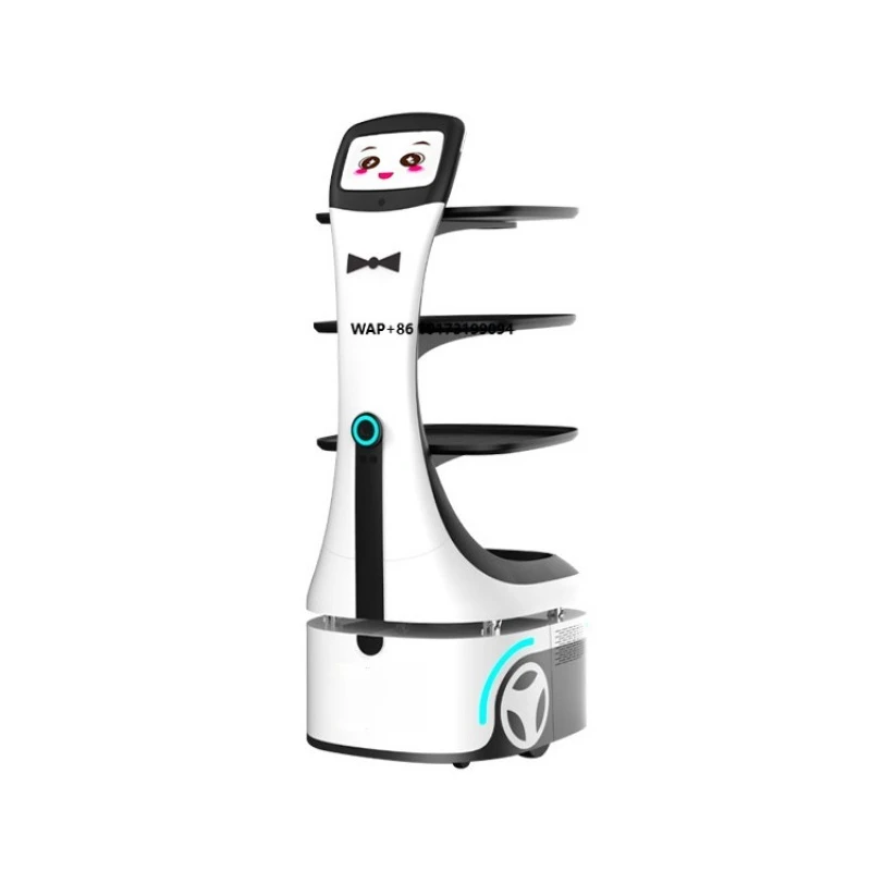 Artificial Restaurant Service Powered Intelligent Ai Smart Panda Food Delivery Service Robot Display