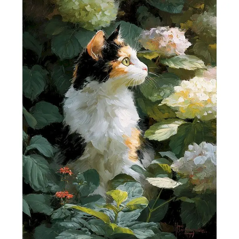 

Наборы изображений по номерам на заказ, домашний декор, картина по номерам, рисунок кота на холсте, ручная роспись, искусство, сделай сам, подарок ﻿