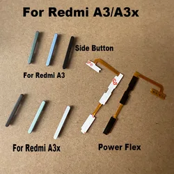 1PCS For Xiaomi Redmi A3 A3X Power Volume Side Button Buttons Switch On Off Keys Replacement Repair Parts
