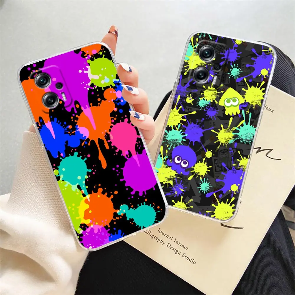 

Clear Phone Case For Redmi NOTE 12 11 11T 13 10 9 8 7 Pro PLUS 4G 5G Transparent Soft Case Funda Capa Shell HOT Game S-Splatoon