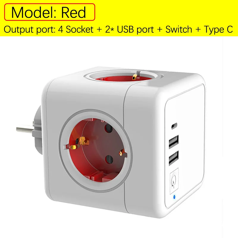 EU Standard Conversion Socket Smart Outlet Extension Adapter Power Strip Socket without USB EU Plug Power Cube Power Strip