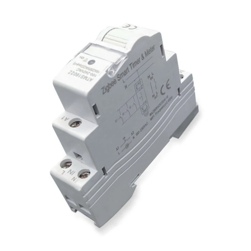 

N35R_Tuya Smart Life ZigBee 16A Din Rail 1P Switch KWh Meter