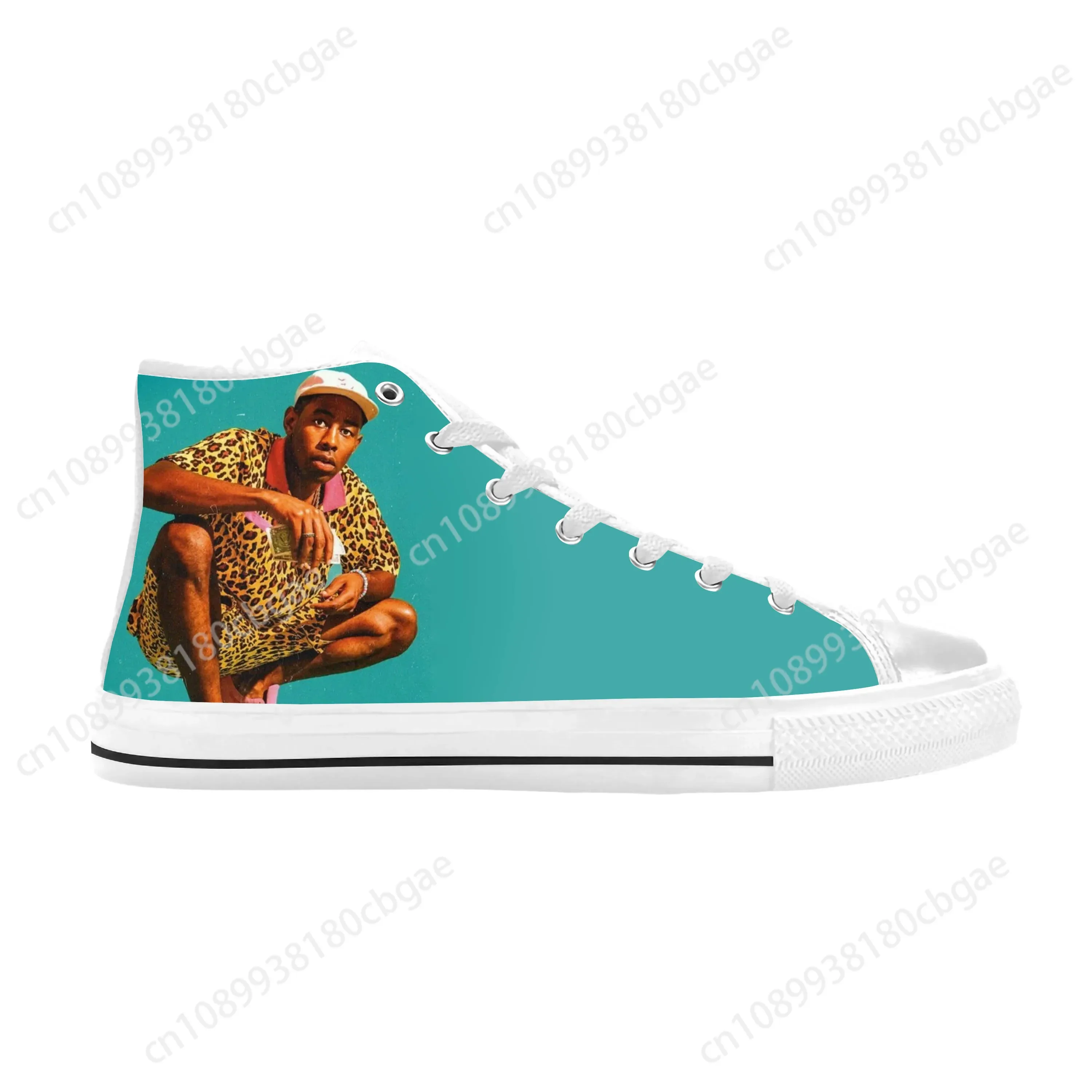 Tyler The Creator Hip Hop Sänger Rap Rapper Musik Lässige Stoffschuhe High Top Bequeme atmungsaktive 3D-Druck Männer Frauen Turnschuhe