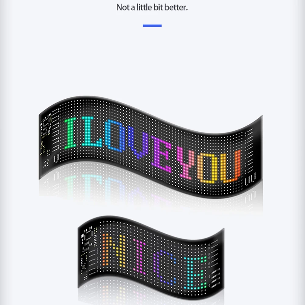 

Светодиодный экран с управлением через приложение, суперяркий RGB-дисплей, бегущая строка, светодиодная табличка, Bluetooth-совместимая гибкая LED-панель