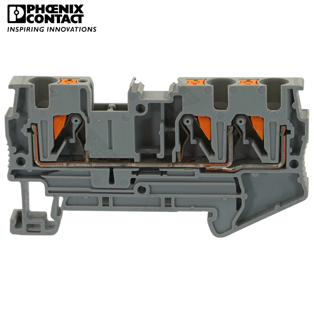 

Phoenix Contact Push-in Connection Desing Spring Type Din Rail Screwless Feed-through Terminal Blocks PT 4 TWIN 3211771 32A 800V