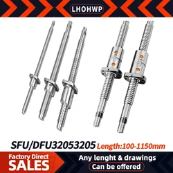 1PC Ball Screw SFU3205/DFU3205 Diameter 32mm Lead 5mm Any length+Single /Double  Ball Nut+End Processed