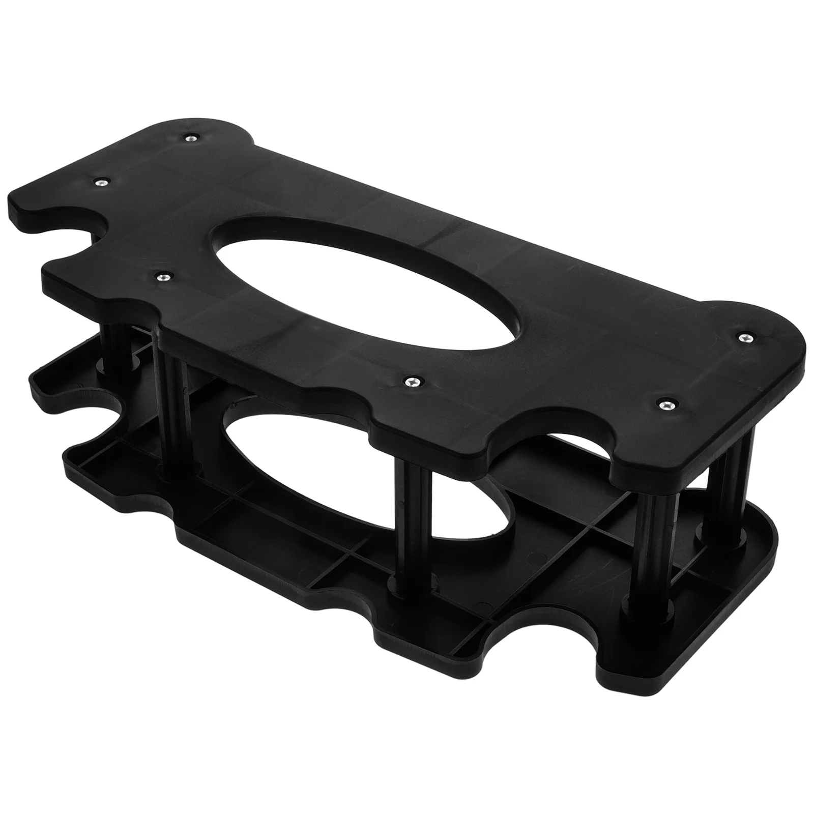 

4 Holes Dumbbell Stand Rack Dumbbells Floor Bracket for Home Weight Holder Black Pp Gym