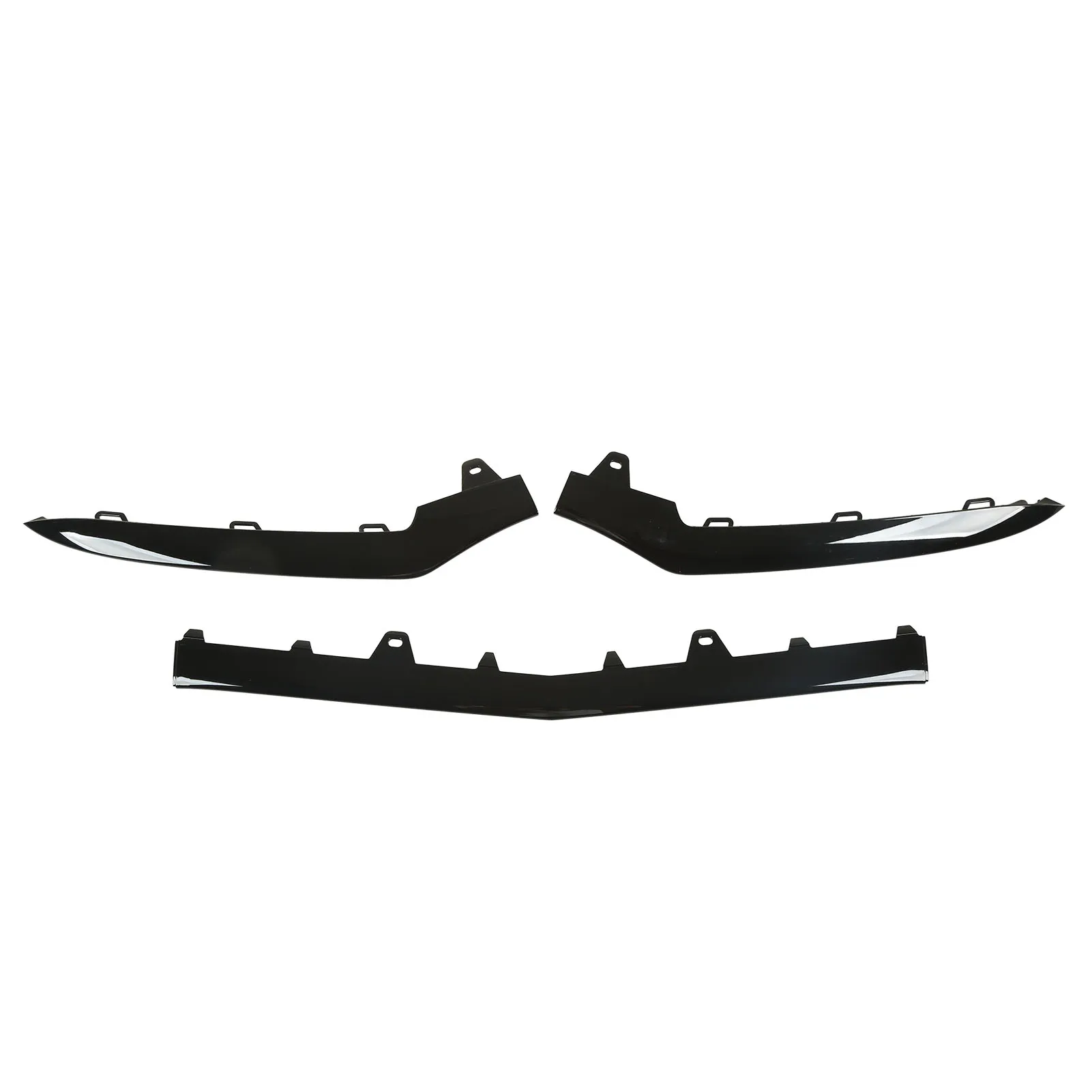 

3 шт., глянцевая черная нижняя накладка переднего бампера для Mercedes‐Benz E‐Class W212 AMG Line Facelift 2014‐2016 гг.