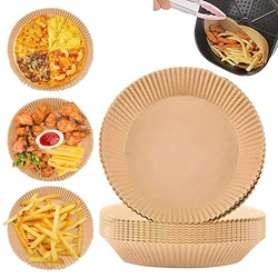 50/100/200pcs Air Fryer Disposable Paper Liner Non-Stick Air Fryer Parchment Paper Liners Baking Paper Filters For AirFryer