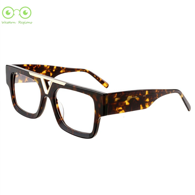 

Personalized high-quality designer new style glasses frame men and women square frame flat light retro sports riding frame