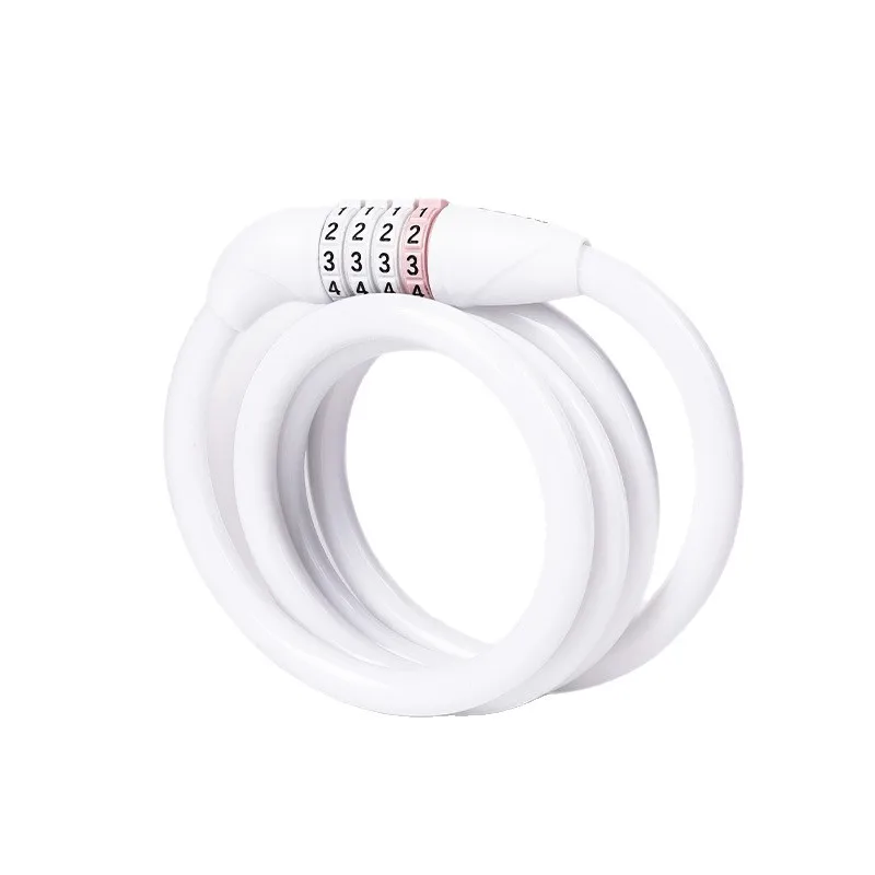 قفل الدراجة مضاد للسرقة، محمول مكون من 4 أرقام، قفل بكلمة مرور، قفل كابل الدراجة الجبلية، ملحقات معدات ركوب الدراجات #5