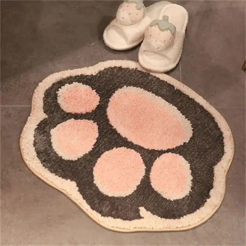 VIKAMA Cartoon Cute Claw Shaped Door Mat, Anti Slip And Absorbent, Washable Carpet, Bathroom, Kitchen, Home Decoration