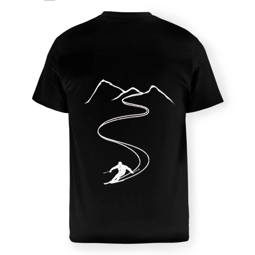 Skier Polyester TShirts Skiing Men Style Streetwear Thin T Shirt Round Neck