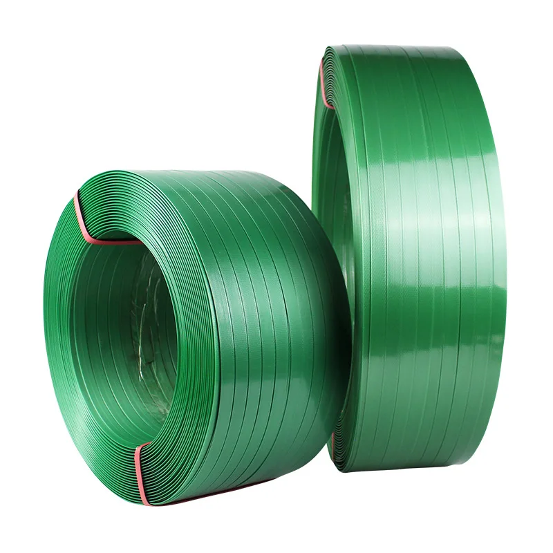 Environmentally Friendly Green Embossed Customized Length and Weight Pet /PP Strapping  Band Strap Roll